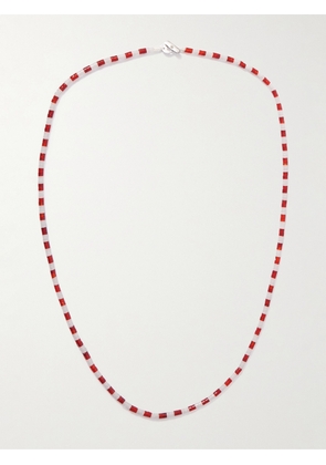 Miansai - Kai Silver Carnelian Beaded Necklace - Men - Red