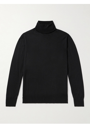 Mr P. - Slim-Fit Merino Wool Rollneck Sweater - Men - Black - XS