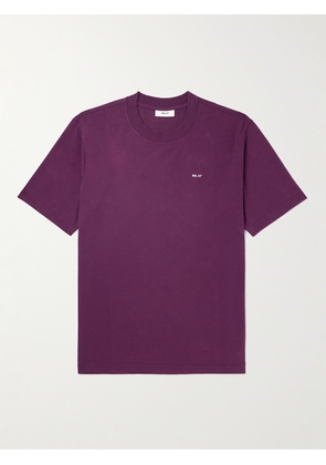 NN07 - Adam 3209 Logo-Embroidered Pima Cotton-Jersey T-Shirt - Men - Purple - S