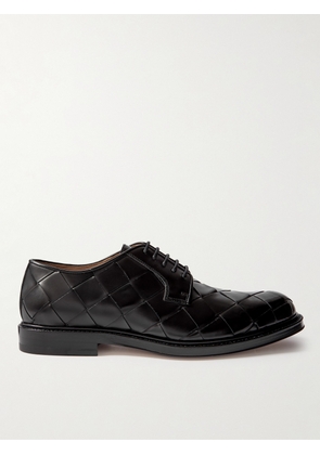 Bottega Veneta - Intrecciato Leather Derby Shoes - Men - Black - EU 42