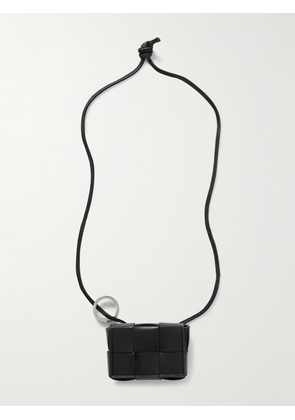 Bottega Veneta - Cassette Intreciatto Leather AirPods Pro Case with Lanyard - Men - Black