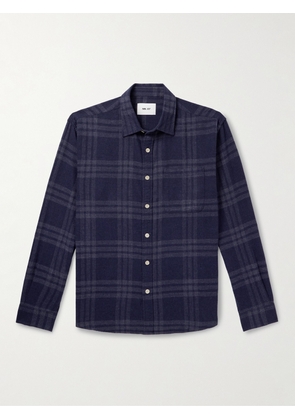 NN07 - Deon 5465 Checked Organic Cotton-Flannel Shirt - Men - Blue - S