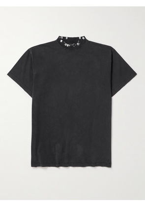 Balenciaga - Oversized Embellished Cotton-Jersey T-Shirt - Men - Black - 1