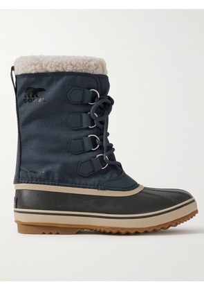 Sorel - 1964 Pac™ Faux Shearling-Trimmed Nylon-Ripstop and Rubber Snow Boots - Men - Blue - US 7