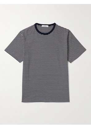 Mr P. - Striped Cotton-Jersey T-Shirt - Men - Blue - XS