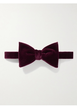 Ralph Lauren Purple Label - Pre-Tied Cotton-Velvet Bow Tie - Men - Burgundy