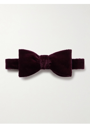 Favourbrook - Pre-Tied Cotton-Velvet Bow Tie - Men - Burgundy