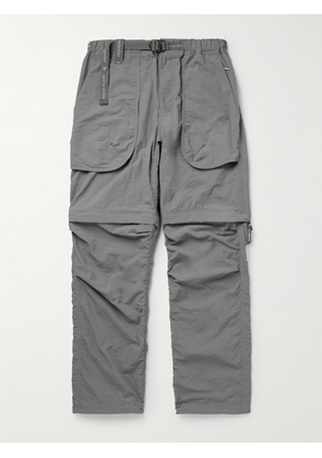 And Wander - Straight-Leg Convertible Belted Shell Trousers - Men - Gray - S