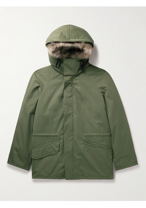 Yves Salomon - Iconic Shearling-Trimmed Padded Cotton-Blend Hooded Jacket - Men - Green - IT 46