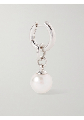 M. Cohen - Tisha Convertible Sterling Silver Pearl Single Hoop Earring - Men - Silver