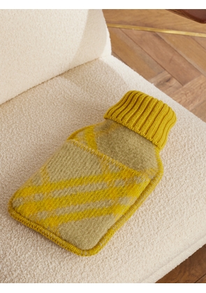Burberry - Hot Water Bottle and Checked Cashmere-Blend Cover - Men - Yellow