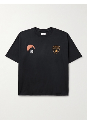 Rhude - Automobili Lamborghini Moonlight Logo-Print Cotton-Jersey T-Shirt - Men - Black - XS