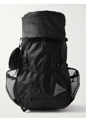 And Wander - Ecopack Logo-Print Recycled Ripstop Backpack - Men - Black