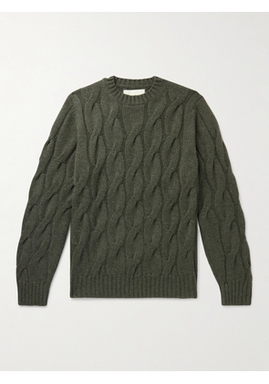 Purdey - Cable-Knit Cashmere Sweater - Men - Green - S