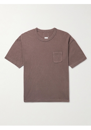 Visvim - Jumbo Distressed Garment-Dyed Cotton-Jersey T-Shirt - Men - Purple - 1