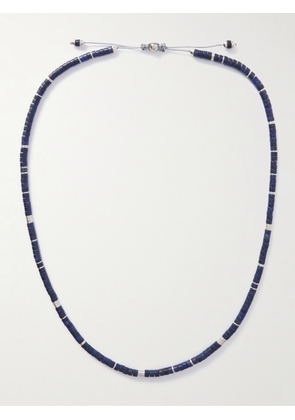 M. Cohen - Tucson Silver, Lapis and Cord Necklace - Men - Blue