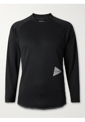 And Wander - Logo-Print Polartec® Fleece Base Layer - Men - Black - S