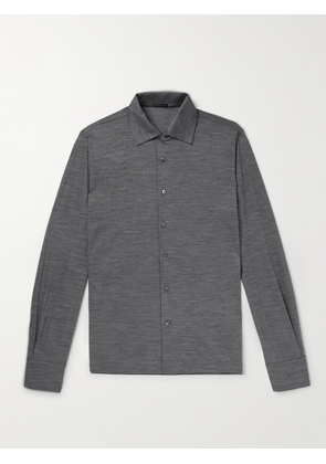 Rubinacci - Wool-Piqué Shirt - Men - Gray - IT 46