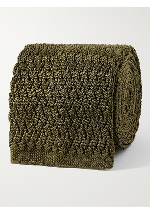 Rubinacci - 6cm Knitted Silk Tie - Men - Green