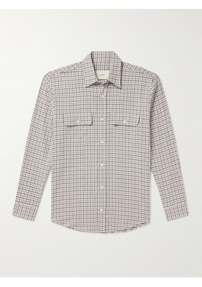 Purdey - Club Checked Cotton-Flannel Shirt - Men - Gray - UK/US 15