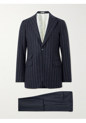 Massimo Alba - Sloop Pinstriped Wool Suit - Men - Blue - IT 46