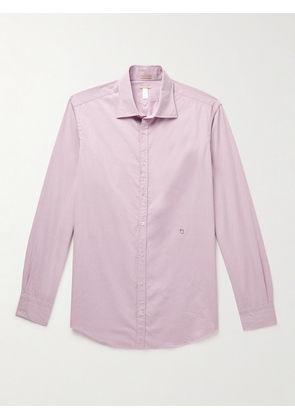 Massimo Alba - Genova Striped Cotton-Poplin Shirt - Men - Purple - S