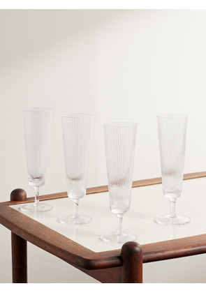 Soho Home - Set of Four Champagne Flutes - Men - Neutrals