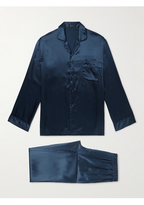 Rubinacci - Silk-Satin Pyjama Set - Men - Blue - S