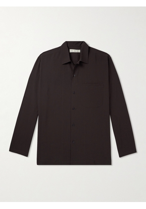 UMIT BENAN B - Convertible-Collar Virgin Wool Shirt - Men - Brown - IT 46