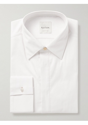 Paul Smith - Pleated Bib-Front Cotton-Poplin Tuxedo Shirt - Men - White - UK/US 15