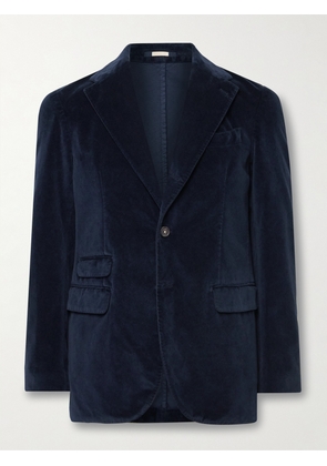 Massimo Alba - Sloop Cotton-Velvet Suit Jacket - Men - Blue - IT 46