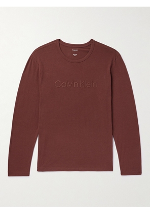 Calvin Klein Underwear - Logo-Embroidered Cotton-Blend Pyjama Top - Men - Red - S