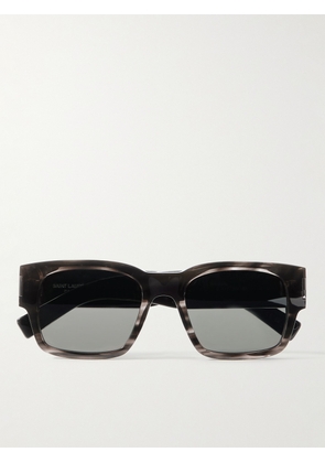 SAINT LAURENT - Square-Frame Tortoiseshell Acetate Sunglasses - Men - Gray