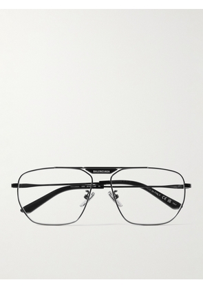 Balenciaga - Tag 2.0 Aviator-Style Silver-Tone Optical Glasses - Men - Silver