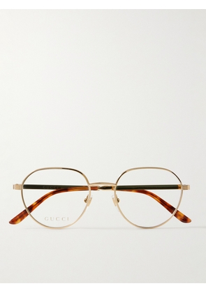 Gucci - Round-Frame Gold-Tone Optical Glasses - Men - Gold