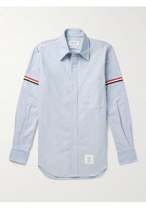 Thom Browne - Button-Down Collar Grosgrain-Trimmed Cotton Oxford Shirt - Men - Blue - 0