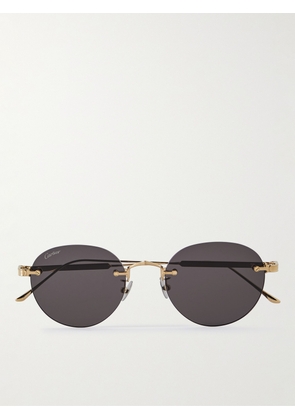 Cartier Eyewear - Frameless Gold-Tone Sunglasses - Men - Gold