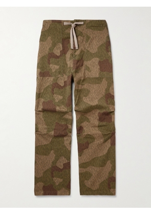 Moncler Genius - Palm Angels Wide-Leg Camouflage-Print Cotton-Gabardine Trousers - Men - Green - IT 46