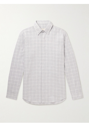 Purdey - Estate Checked Cotton-Flannel Shirt - Men - Gray - UK/US 15.5