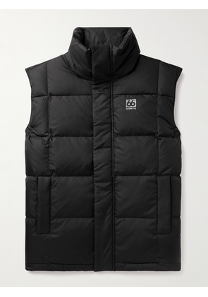 66 North - Dyngja Logo-Embroidered Quilted Recycled-Shell Down Gilet - Men - Black - XS
