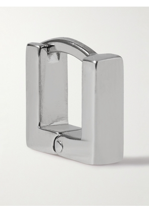 Miansai - Scatola Huggie Logo-Engraved Sterling Silver Single Hoop Earring - Men - Silver