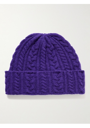 Howlin' - Cable-Knit Wool Beanie - Men - Purple