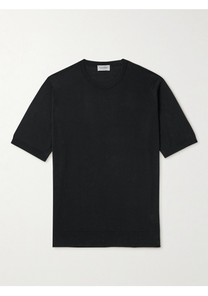 John Smedley - Kempton Slim-Fit Sea Island Cotton T-Shirt - Men - Black - S