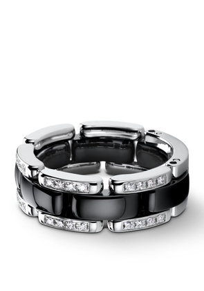 Chanel Medium White Gold, Diamond And Ceramic Flexible Ultra Ring