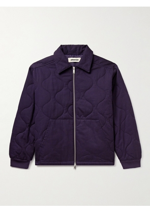 Metalwood - Throwing Fits Logo-Embroidered Quilted Cotton-Twill Jacket - Men - Purple - S