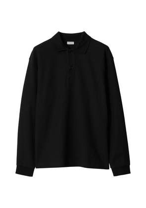 Burberry Cotton Long-Sleeve Polo Shirt