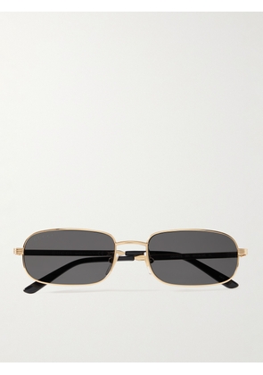 Gucci - Rectangular-Frame Gold-Tone Sunglasses - Men - Gold