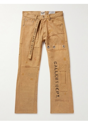Gallery Dept. - Straight-Leg Embellished Printed Cotton-Canvas Cargo Trousers - Men - Brown - UK/US 29