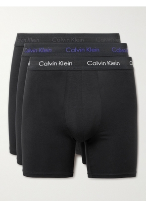 Calvin Klein Underwear - Three-Pack Stretch-Cotton Boxer Briefs - Men - Black - S