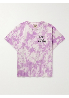 Gallery Dept. - Tie-Dyed Logo-Print Cotton-Blend Jersey T-Shirt - Men - Purple - XS